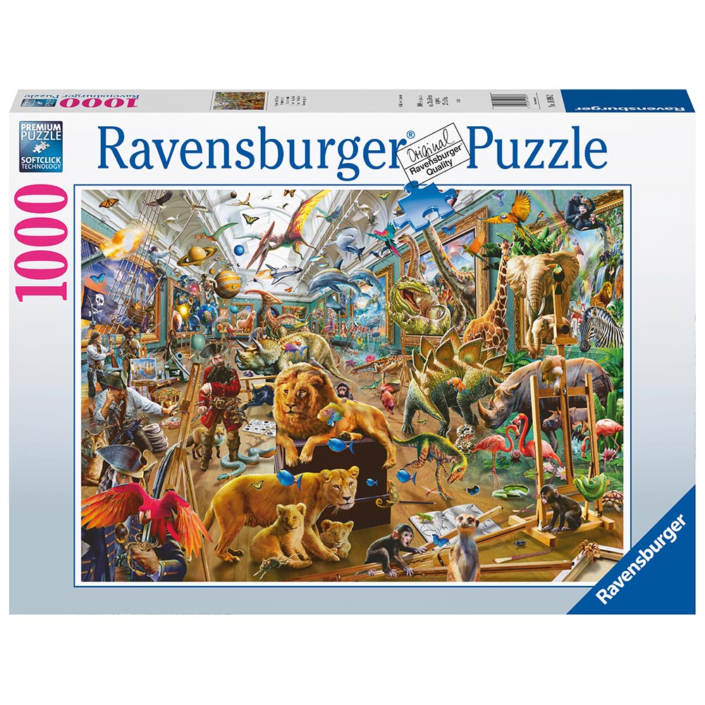 Ravensburger - Kaos i galleriet - Puslespil 1000 brikker