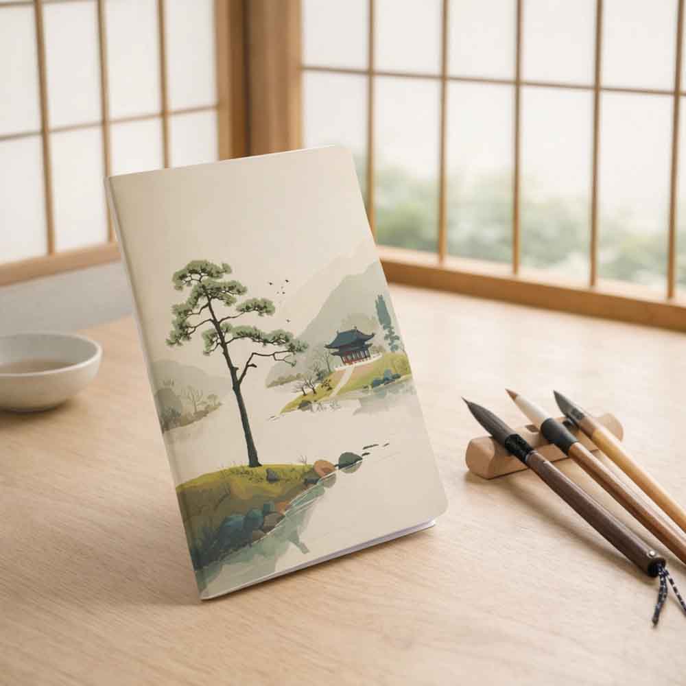 Minisuki – A5 Korean Notebook - Peaceful Pavilion