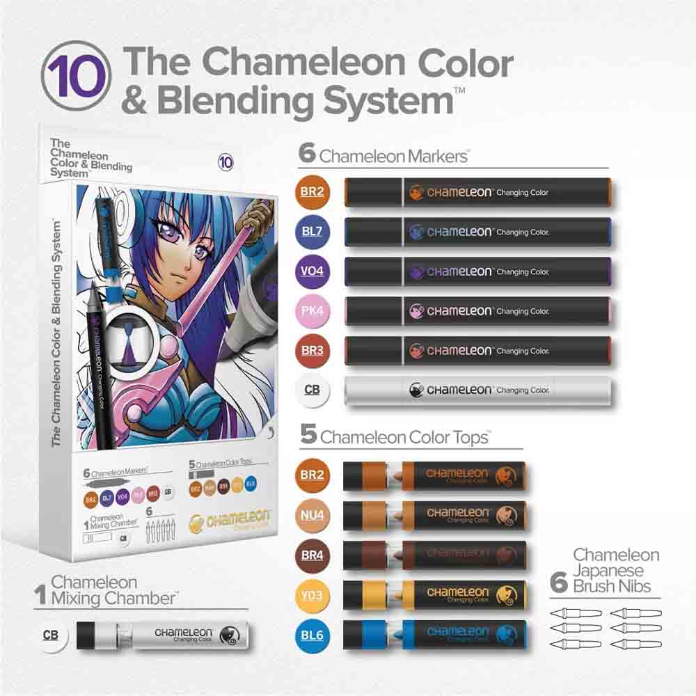 Chameleon Art Products - Colour & Blending System Pack 10