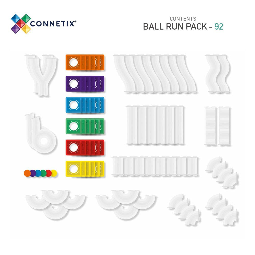 Connetix - Kuglebane - magnetsæt 92 dele - Rainbow