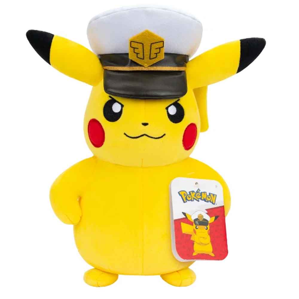 Pokemon - CAPTAIN PIKACHU - Bamse - 25cm
