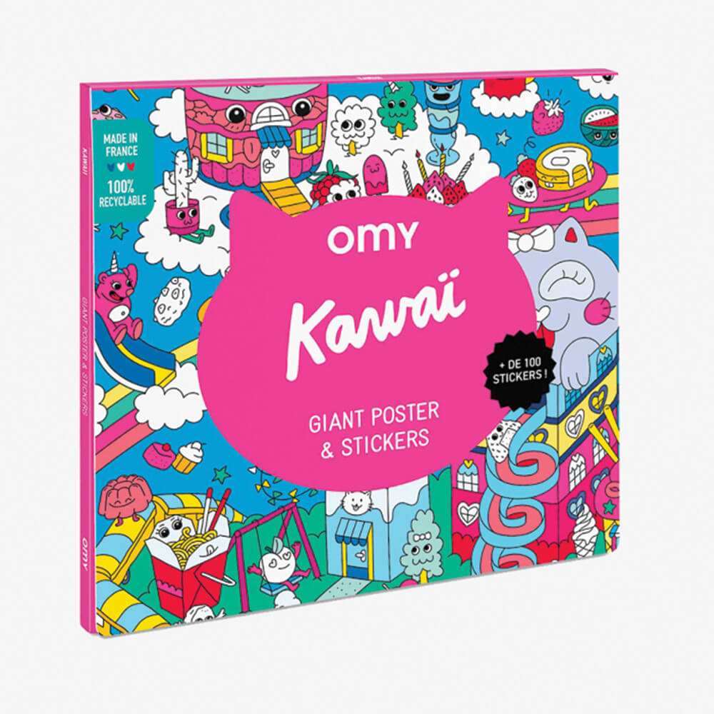 OMY - Kawaii – plakat med klistermærker