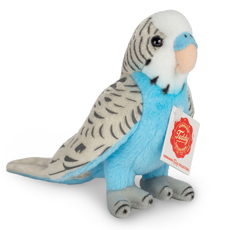 Hermann Teddy - Undulat blå 13 cm