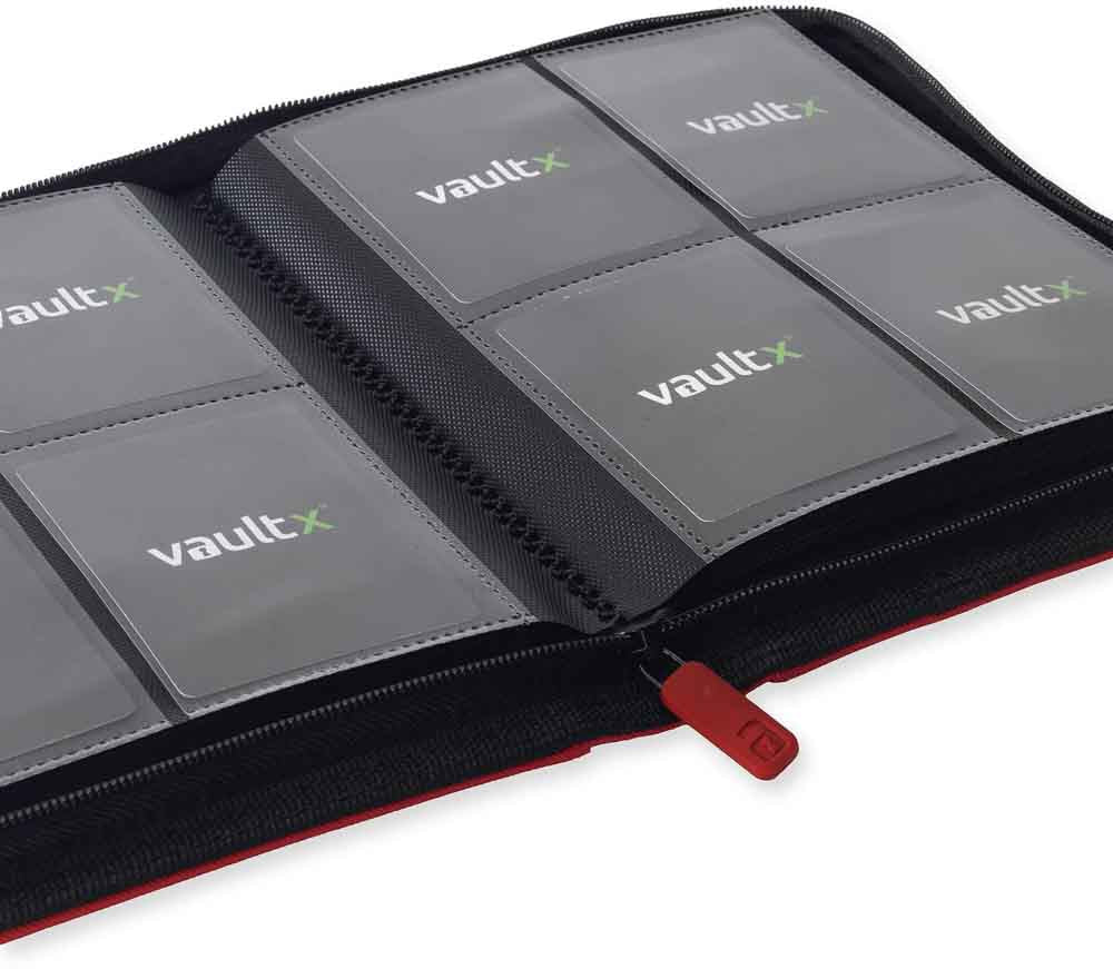 VaultX - 4-Pocket Exo-Tec® Zip Binder - Fire Red