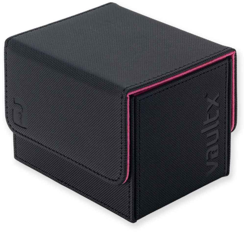 VaultX - Sideloading Deck Box 100+ - Black / Electric Pink