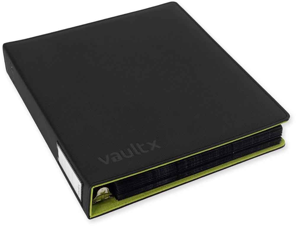 VaultX - Slim Ring Binder - Black / Electric Green