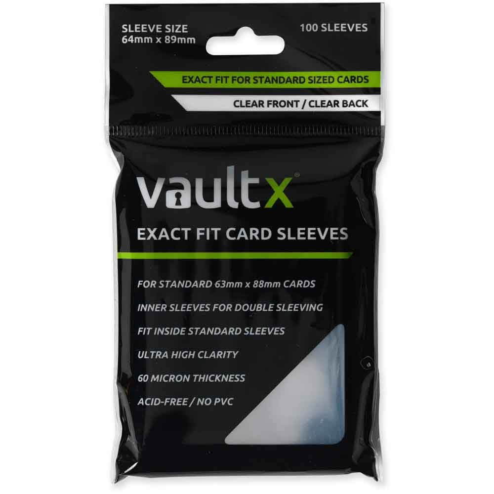 VaultX - Exact Fit Card Sleeves - 100 Sleeves
