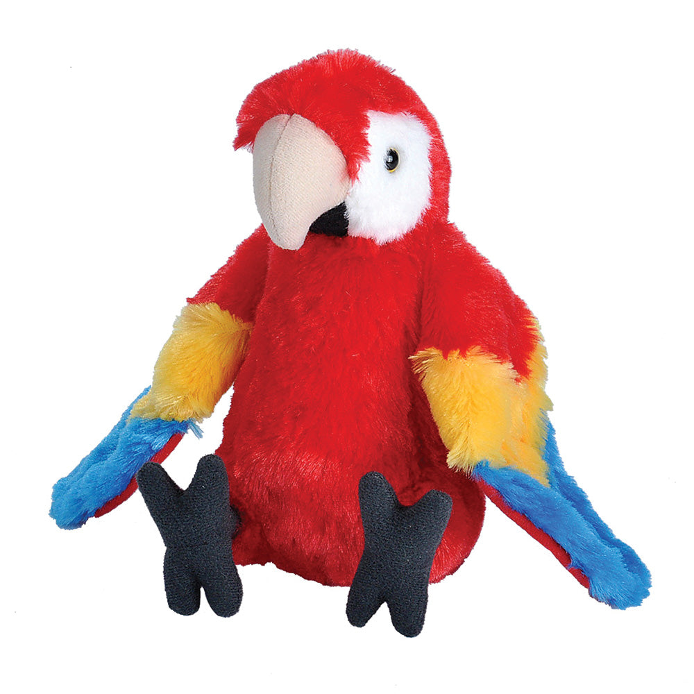 Wild Republic - Macaw Papegøje - Rød - 18 cm.