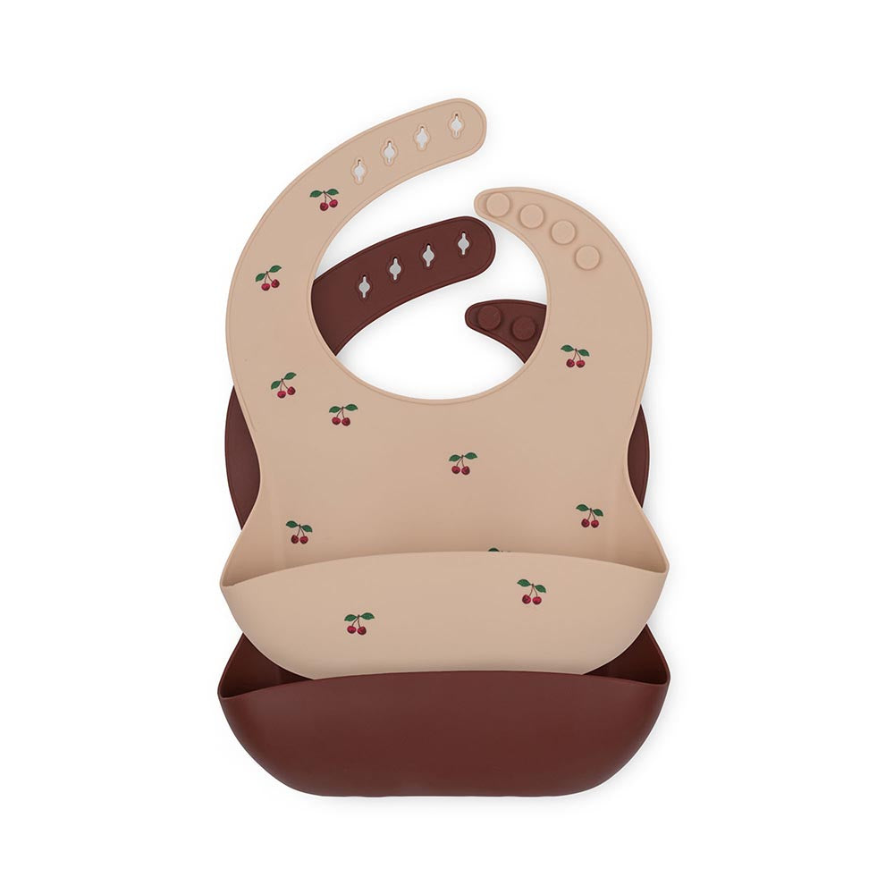 Konges Sløjd - Hagesmæk - Cherry / Mocca - 2pak