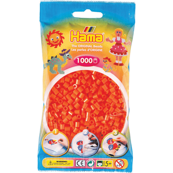 Hama - midi perler 1000stk orange
