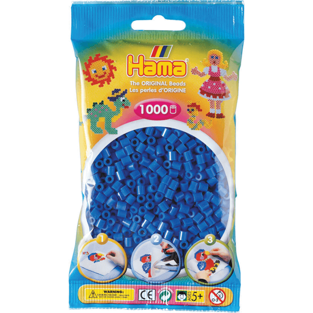 Hama - midi perler 1000stk lys blå