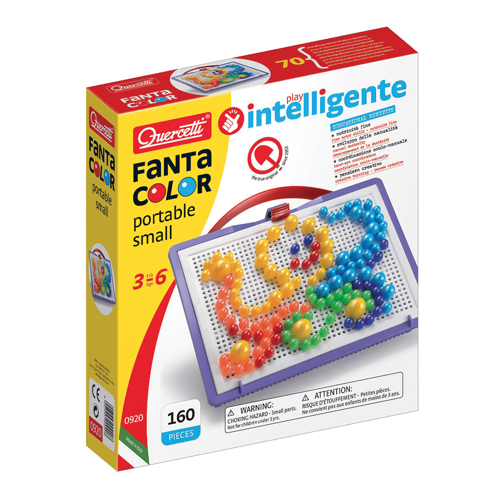 Quercetti - Stiftmosaik - Fantacolor Transportabel