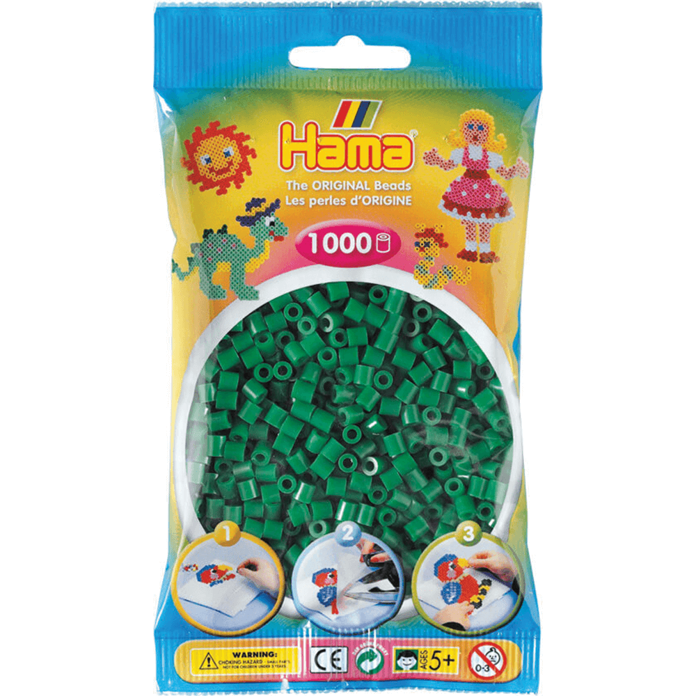 Hama - midi perler 1000stk grøn