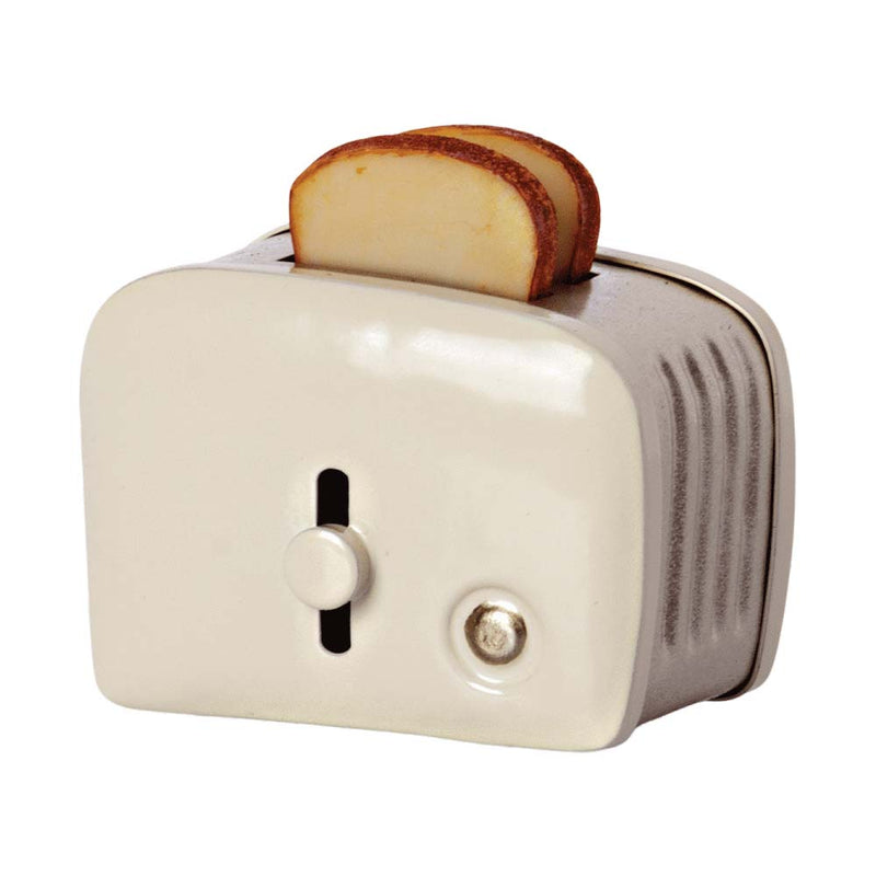 Maileg - Miniature brødrister & brød - Råhvid