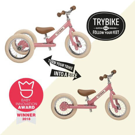 TryBike - Balancecykel - Tre hjul - Pink