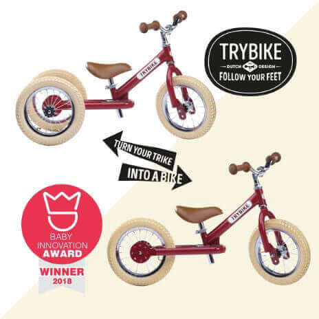 TryBike - Balancecykel - Tre hjul - Rød