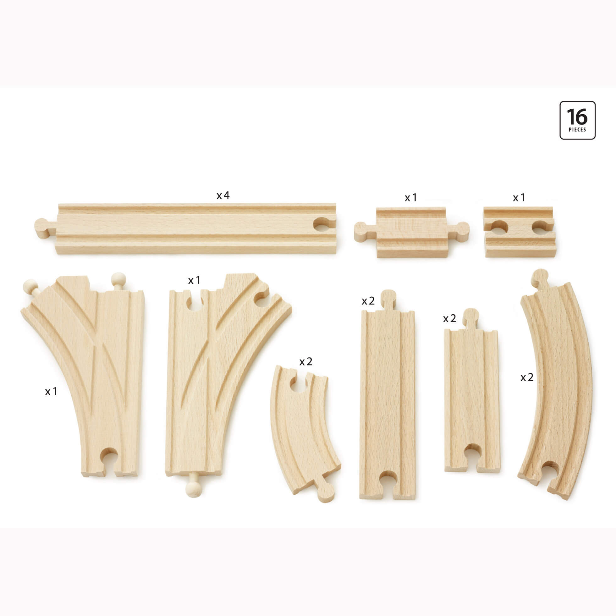 BRIO - Skinnesæt - 16 dele