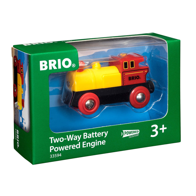 BRIO - Lokomotiv, batteridrevet - Rød & gul