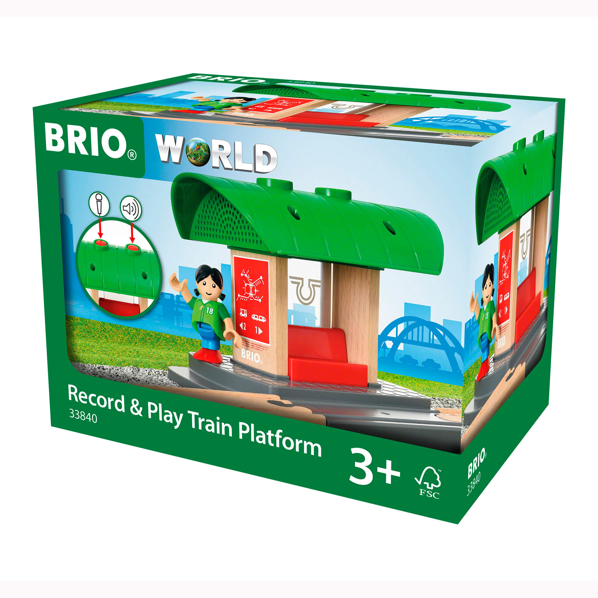 BRIO - Togstation med lydoptager