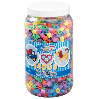 Hama - Maxi Perler i bøtte - 1400 stk. - Pastel