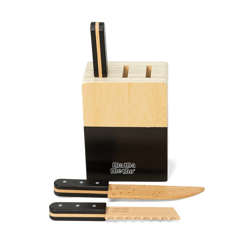 Mamamemo - KNIVBLOK M/ 3 KNIVE