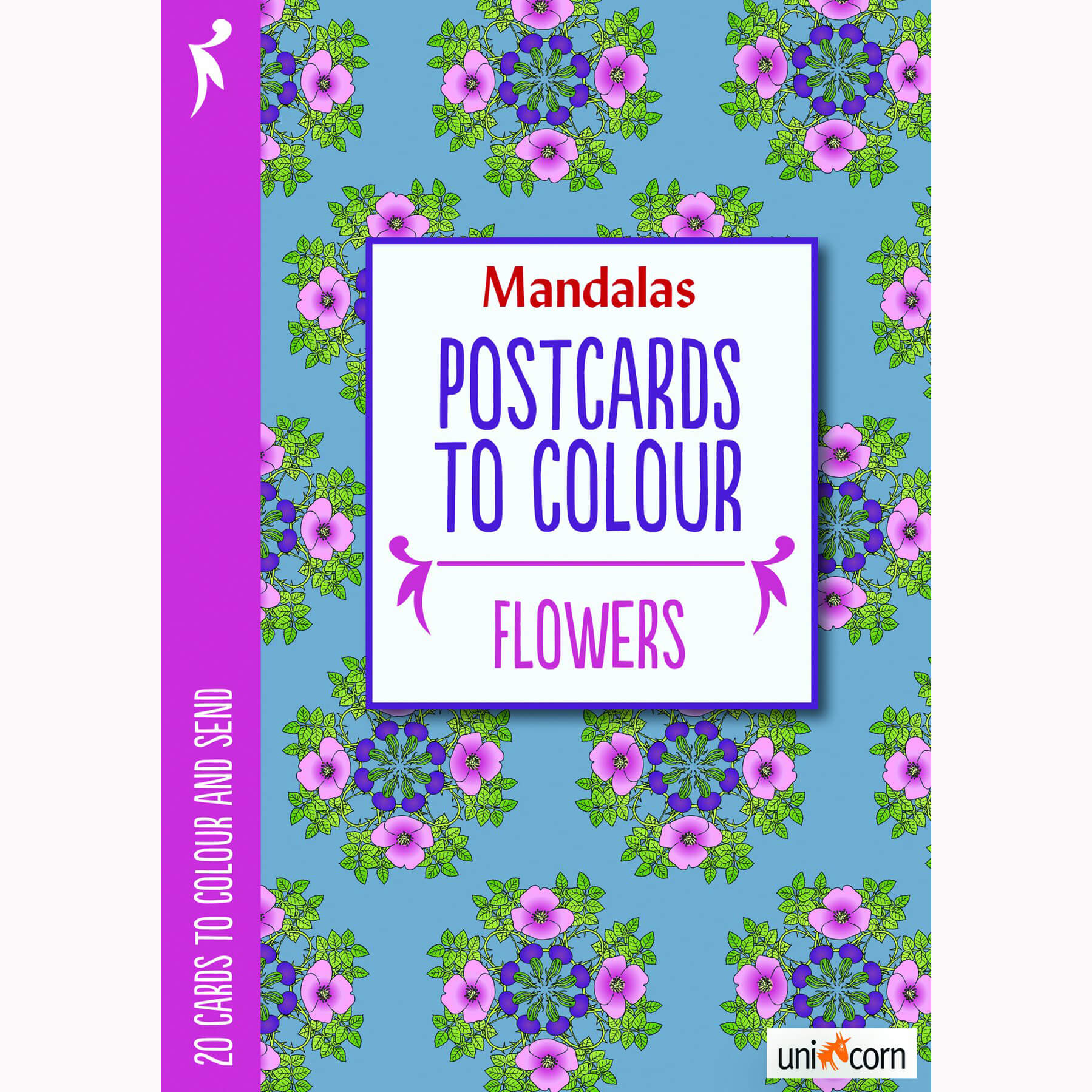 Mandalas - Malebog postkort - Flowers