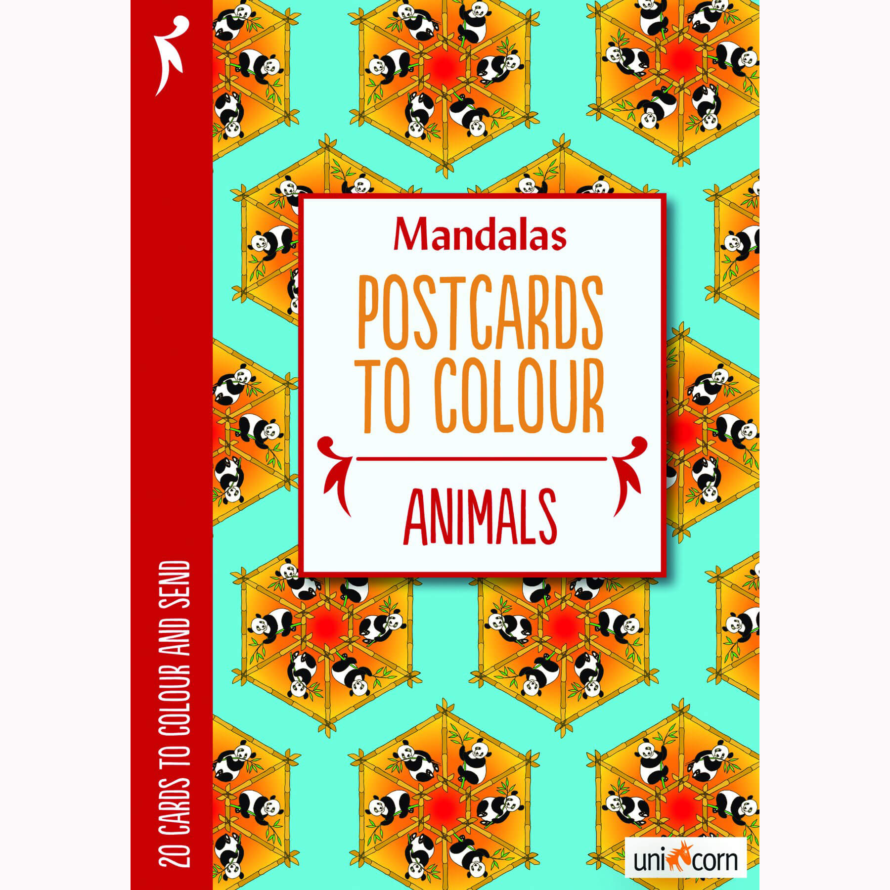 Mandalas - Malebog postkort - Animals