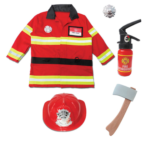 Great Pretenders - Brandmand - Kostume med jakke, hjelm og tilbehør - 5-6år
