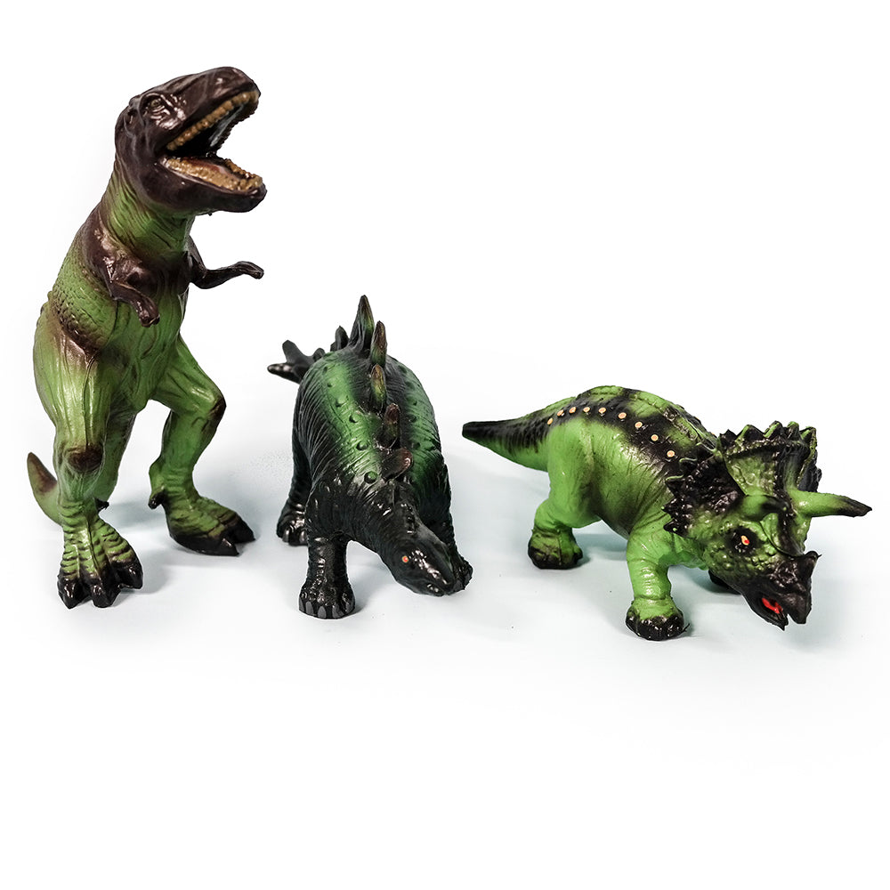 Green Rubber Toys - Dinosaurer - sæt med 3