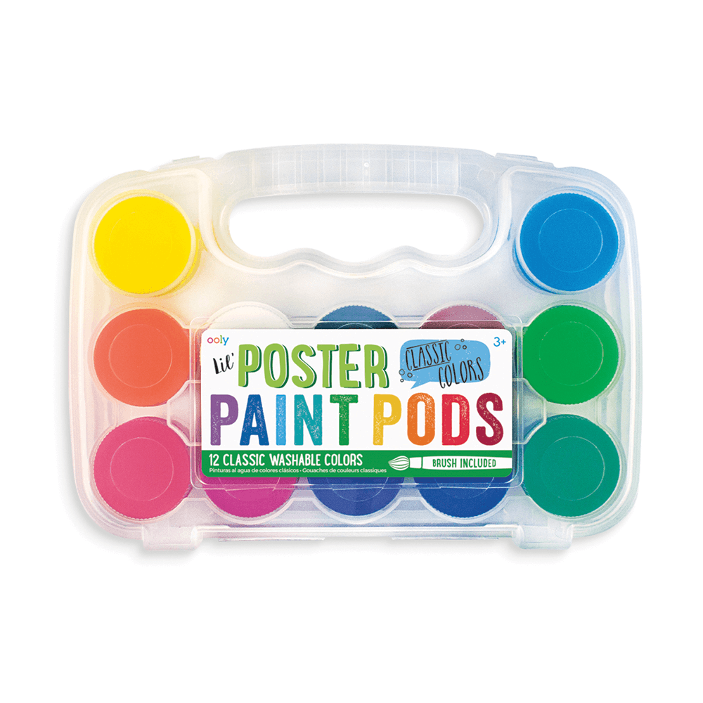 Ooly - Plakatmaling - Lil Poster Paint Pods & Brush - Classic