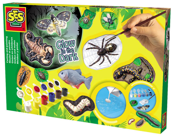 SES Creative - Støb og mal - Insekter, lyser i mørke