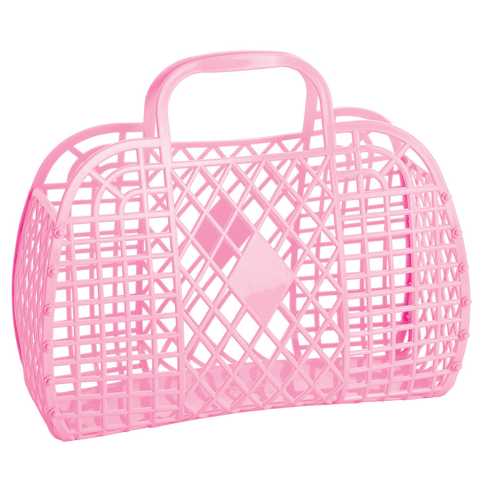 Sun Jellies - Retro Basket - Large - Bubblegum Pink