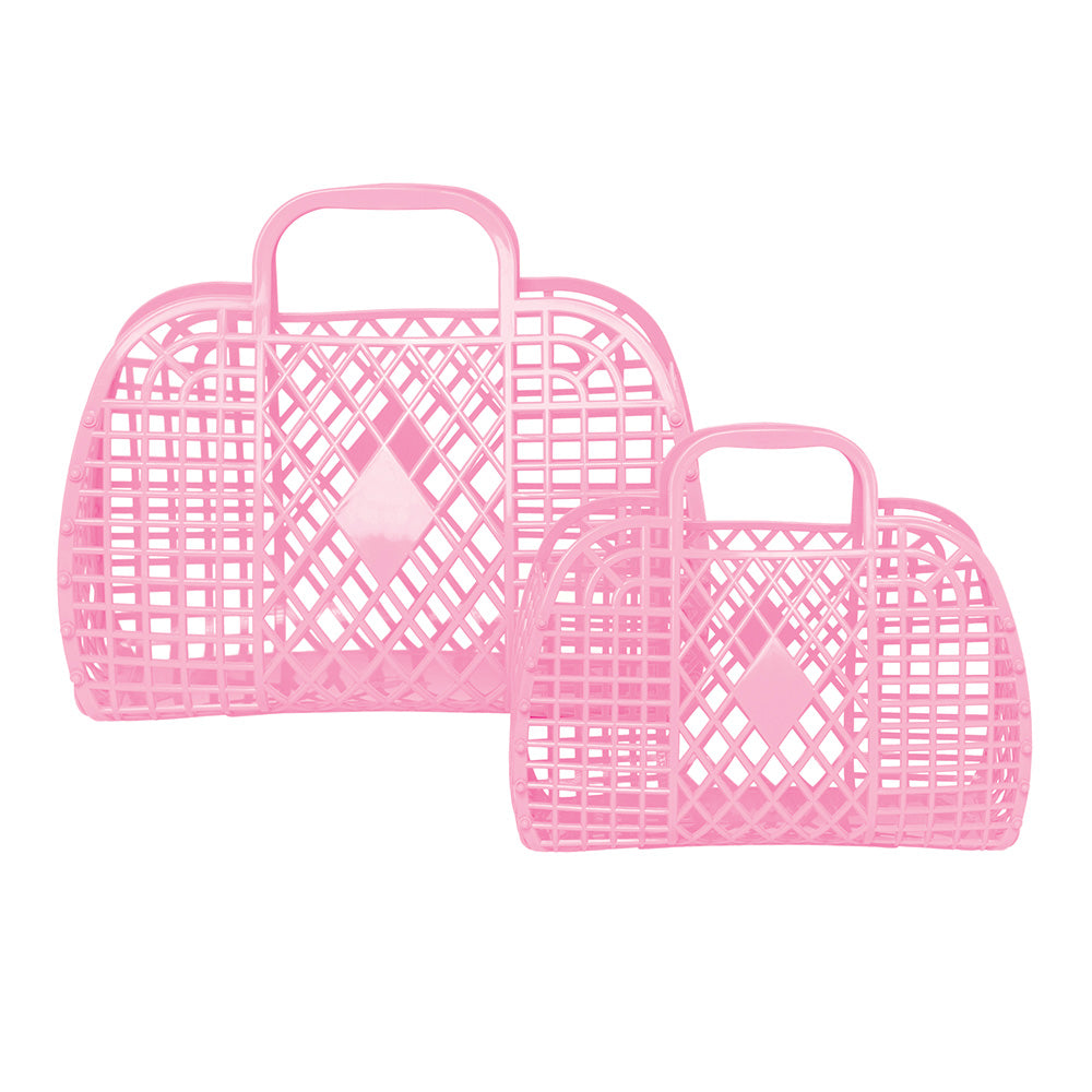 Sun Jellies - Retro Basket - Small - Bubblegum Pink